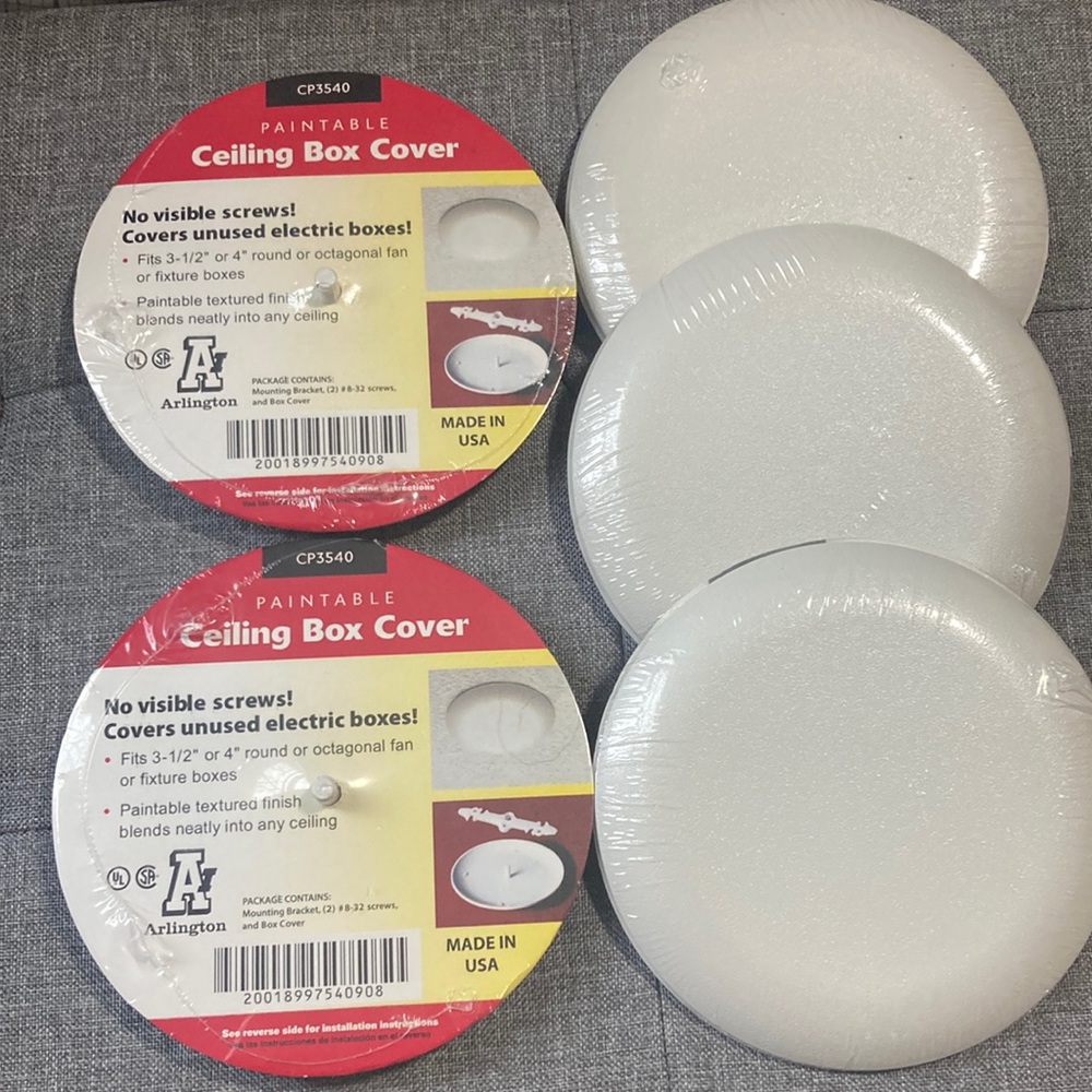 5 Paintable ceiling box covers